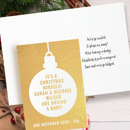 Weihnachtsfeiertag Schwangerschaft Ankündigung Foi