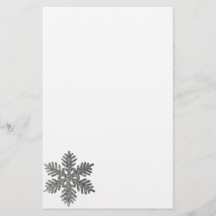 Weihnachtsfeiertag Silber Snowflake Star Design Briefpapier