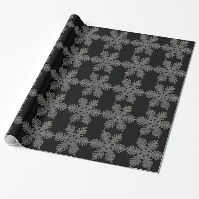 Weihnachtsfeiertag Silber Snowflake Star Design Geschenkpapier (Ungerollt)