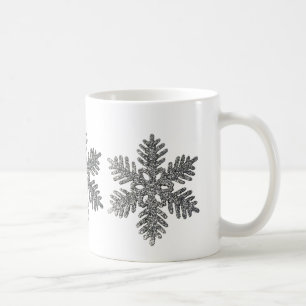 Weihnachtsfeiertag Silber Snowflake Star Design Kaffeetasse