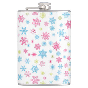 Weihnachtsfeiertag Snowflake Muster Flachmann
