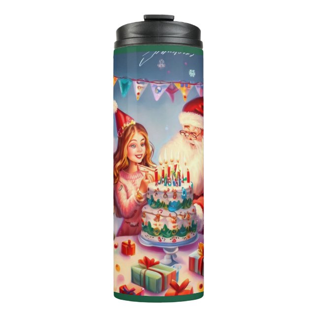 Weihnachtsfeiertag Thermosbecher (Vorderseite)