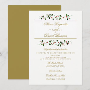 Weihnachtsfeiertag Traditionelle Hochzeitseinladun Einladung