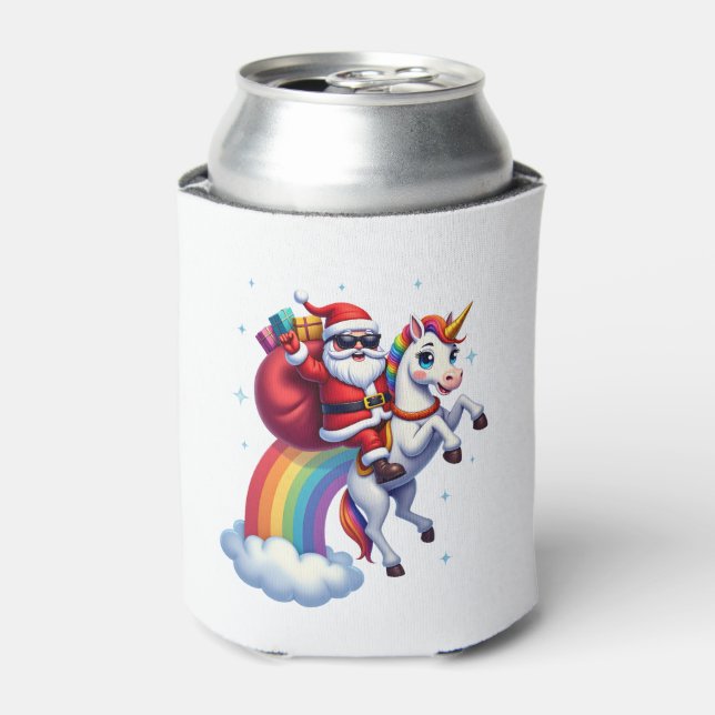 Weihnachtsfeiertag - Unicorn Dosenkühler (Kanne Vorderseite)