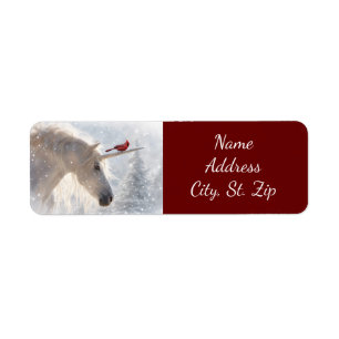 Weihnachtsfeiertag Unicorn Kardinal Rücksendeadres