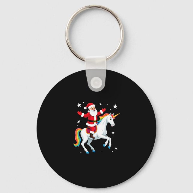 Weihnachtsfeiertag - Unicorn Schlüsselanhänger (Vorderseite)