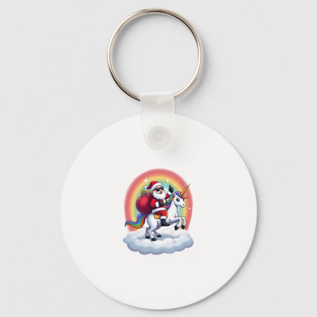Weihnachtsfeiertag - Unicorn Schlüsselanhänger (Vorderseite)