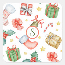 Weihnachtsfeiertag Vintage Farbe Monogramm