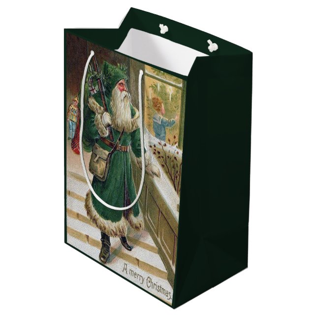 Weihnachtsfeiertag Weihnachten  Mittlere Geschenktüte (Rückseite Schrägansicht)