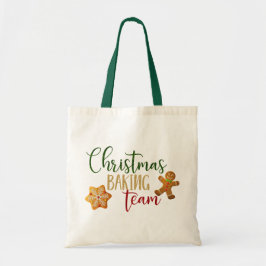 Weihnachtsfeiertag - "Weihnachtsbacken-Team" - Grn Tragetasche
