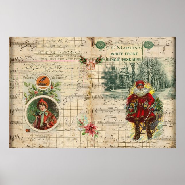 Weihnachtsfeiertag Weihnachtsfeiertag und Musikere Poster (Vorne)