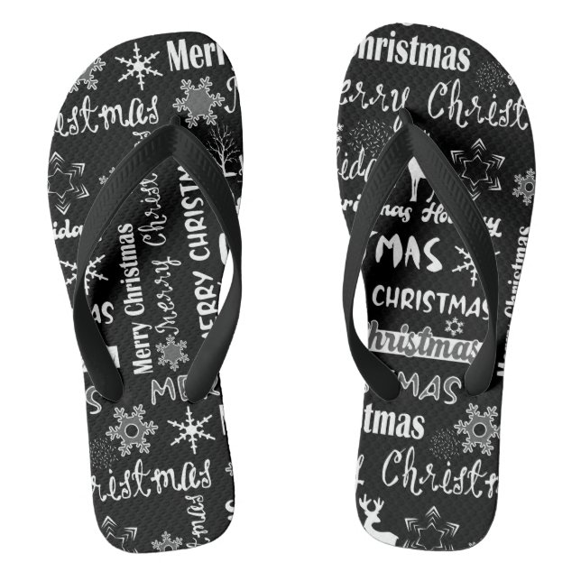 Weihnachtsfeiertag, Weihnachtsmuster Flip Flops (Fußbett)