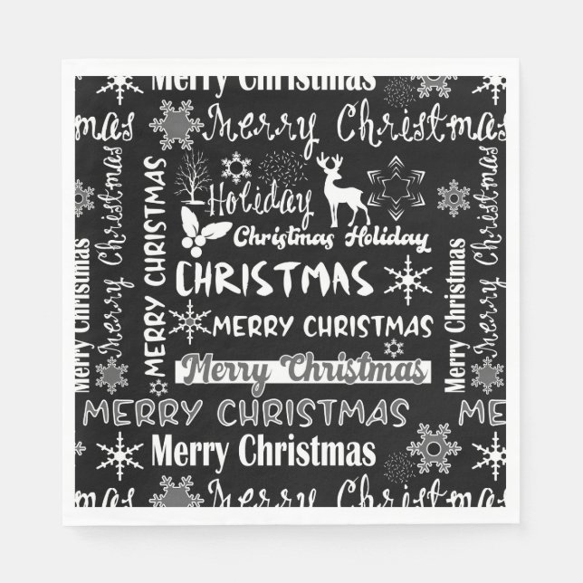 Weihnachtsfeiertag, Weihnachtsmuster Serviette (Vorderseite)
