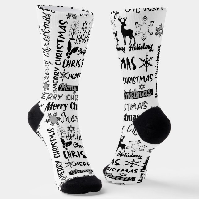Weihnachtsfeiertag, Weihnachtsmuster Socken (Gewinkelt)