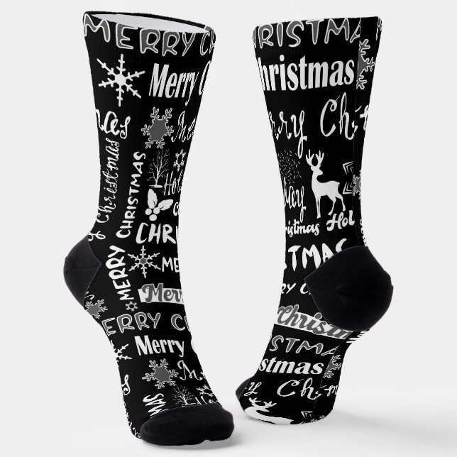 Weihnachtsfeiertag, Weihnachtsmuster Socken (Gewinkelt)