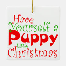 Weihnachtsfeiertag Welpen Ornament