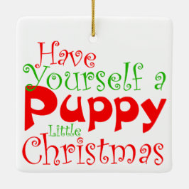 Weihnachtsfeiertag Welpen Ornament