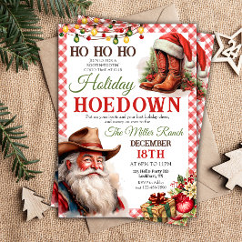 Weihnachtsfeiertag Western Holiday Hoedown Weihnac Einladung