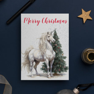 Weihnachtsfeiertag Winter Einhorn Karte