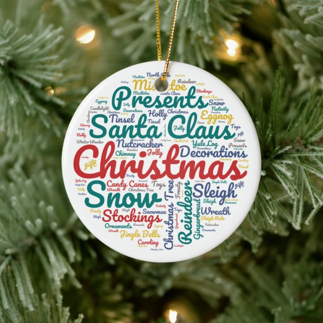 Weihnachtsfeiertag Word Cloud Weihnachtsschmuck (Baum)