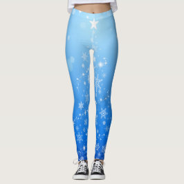 Weihnachtsfeiertage Ästhetik Shining Star Blue Leggings