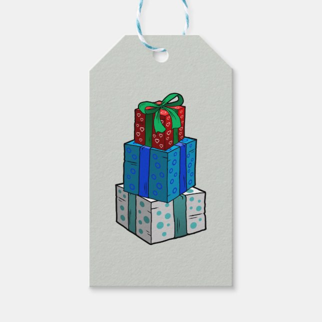 Weihnachtsfeiertage auf einem Geschenk-Tag Geschenkanhänger (Vorderseite)