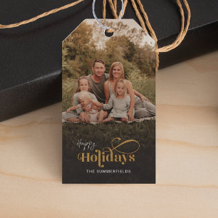 Weihnachtsfeiertage Familienfest Foto Moderne Mode Geschenkanhänger