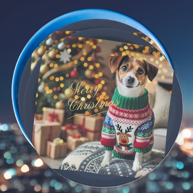 Weihnachtsfeiertage Foto Papierplatte Pappteller (Christmas Holiday Photo Paper Plate)