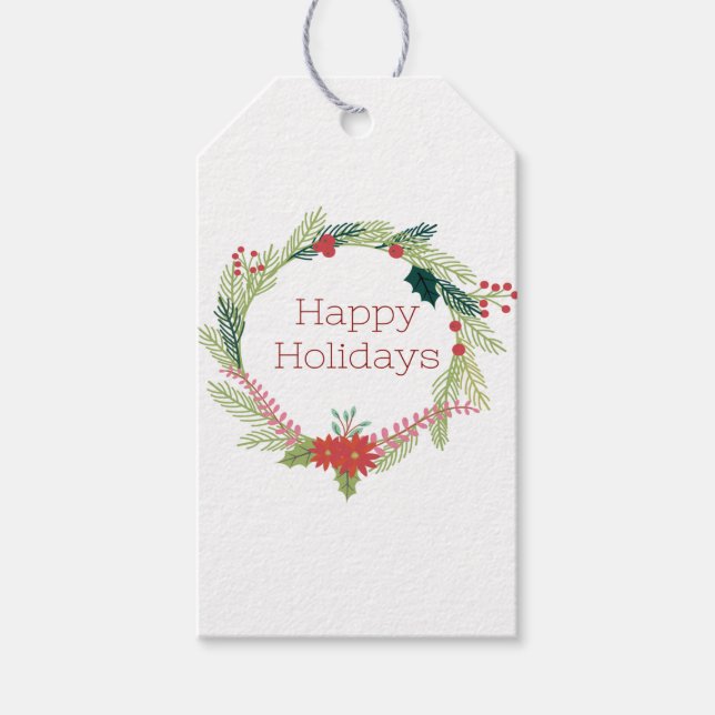 Weihnachtsfeiertage Geschenkanhänger (Vorderseite)