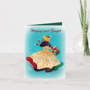 Weihnachtsfeiertage Geschenkboxen Gold Glitzer Gir Einladung