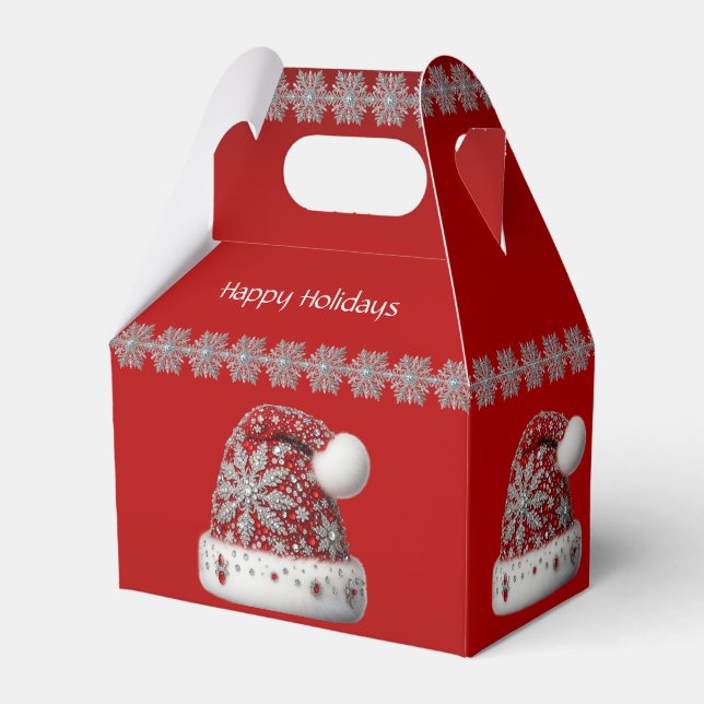 Weihnachtsfeiertage Geschenkboxen in Roter Weihnac Geschenkschachtel (Vorderseite)