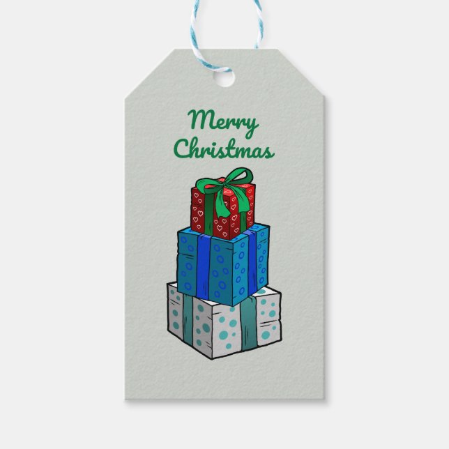 Weihnachtsfeiertage Geschenktag Geschenkanhänger (Vorderseite)