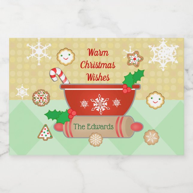 Weihnachtsfeiertage Gestelltes Lebensmittel Lebensmitteletikett (Einzelnes Label)