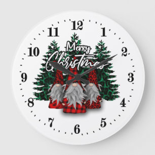 Weihnachtsfeiertage Gnome Große Uhr