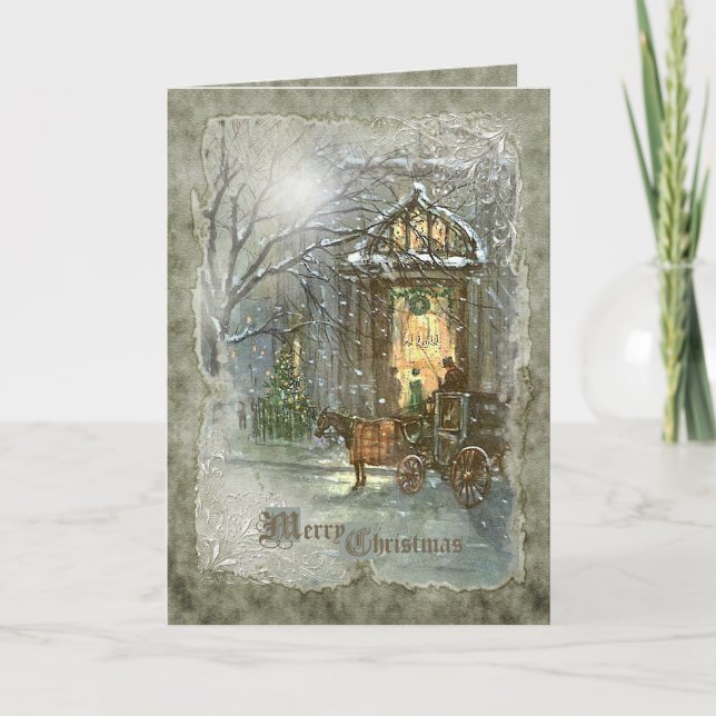 Weihnachtsfeiertage - Grußkarte Feiertagskarte (Vorderseite)