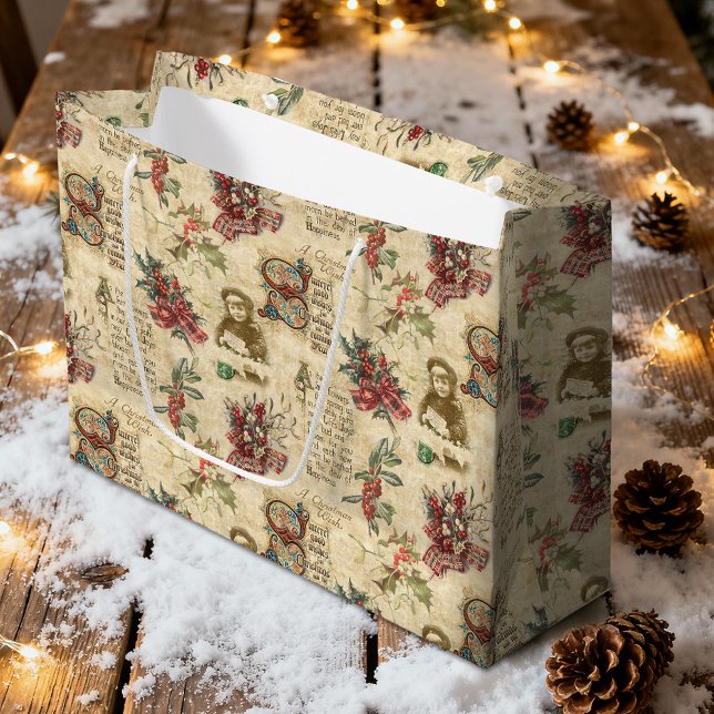 Weihnachtsfeiertage, Heilige und Verzierte Texte Große Geschenktüte (Von Creator hochgeladen)