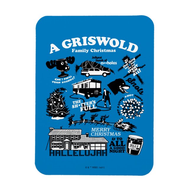 Weihnachtsfeiertage - Icons und Quotes Magnet (Vertikal)