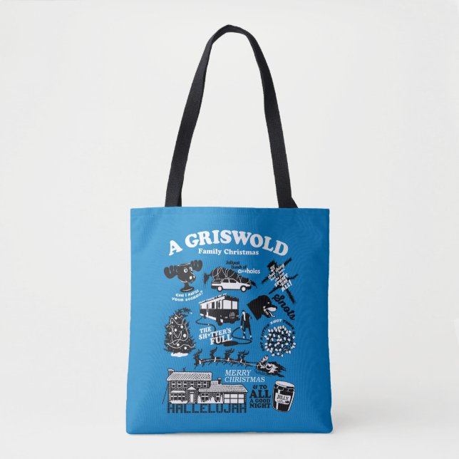Weihnachtsfeiertage - Icons und Quotes Tasche (Vorderseite)