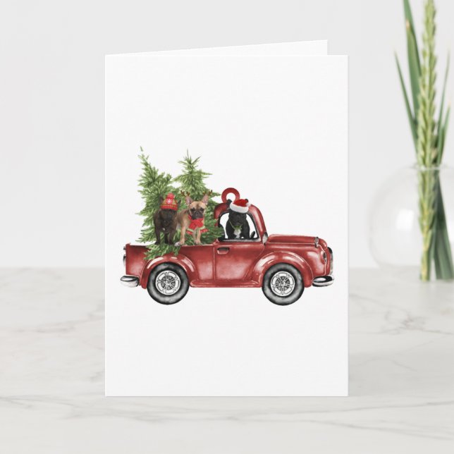Weihnachtsfeiertage im Auto Weihnachten Weihnachte Karte (Vorderseite)