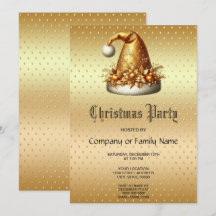 Weihnachtsfeiertage in Gold Weihnachtsmannmütze Pa
