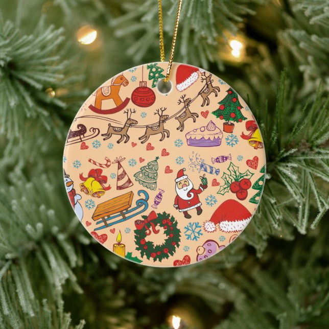 Weihnachtsfeiertage Keramik Ornament (Baum)