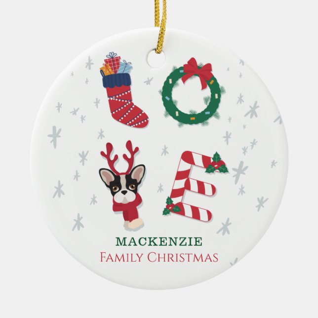 Weihnachtsfeiertage Keramik Ornament (Vorne)