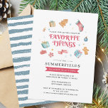 Weihnachtsfeiertage Lieblings-Party Einladung<br><div class="desc">Lieblings-Things Weihnachtsfeiertage Party Einladung, dass Sie leicht anpassen können für Ihre Ferien Familie und Freunde zusammen. Diese Einladung für andere Feiertagsveranstaltungen können Sie einfach umgestalten, indem Sie auf den Button "Diesen anpassen" klicken, der unter dem Link "Personalisieren" eingeblendet ist. Für zusätzliche Hilfe klicken Sie bitte auf den Knopf "Sprechblase" oben...</div>
