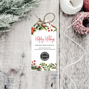 Weihnachtsfeiertage mit Firmenlogo hinzufügen Geschenkanhänger