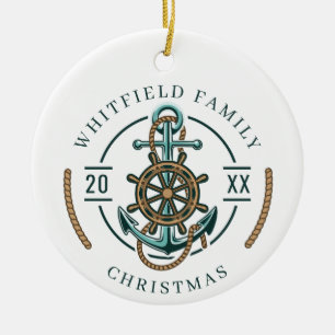 Weihnachtsfeiertage Nautic Keramik Ornament