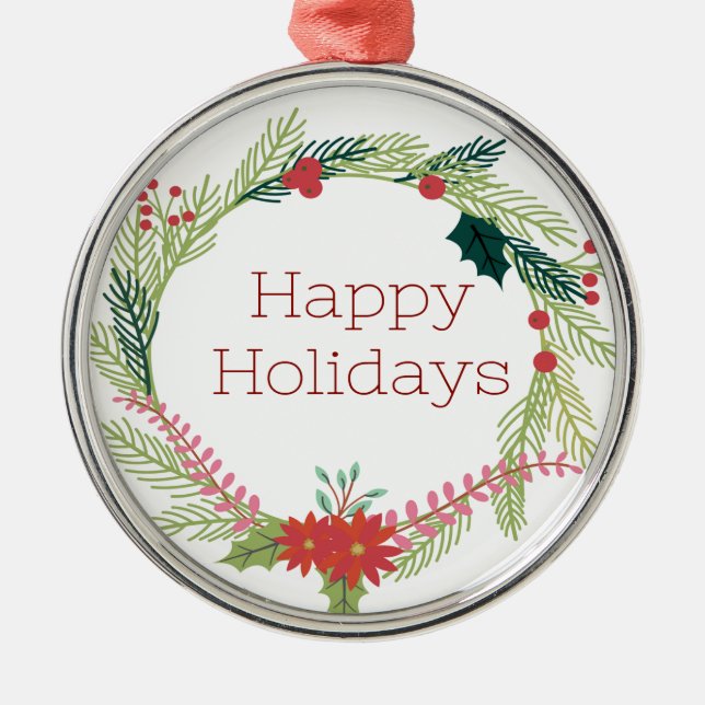 Weihnachtsfeiertage Ornament Aus Metall (Vorne)