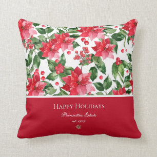 Weihnachtsfeiertage Personalisiert Poinsettia Must Kissen