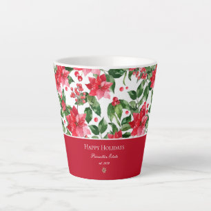 Weihnachtsfeiertage Personalisiert Poinsettia Must Milchtasse