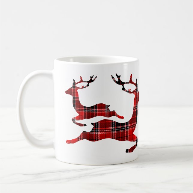 Weihnachtsfeiertage Red Reindeer Kaffeetasse (Links)