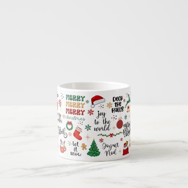 Weihnachtsfeiertage Redewendungen und Grafik Espressotasse (Vorderseite)